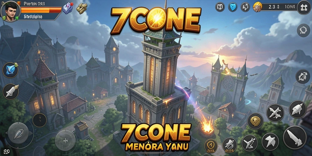 Tampilan menara dalam aksi membela markas di 7CONE.