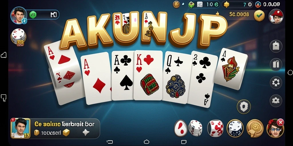 Tampilan utama gameplay seru di AKUNJP yang menampilkan aksi Domino