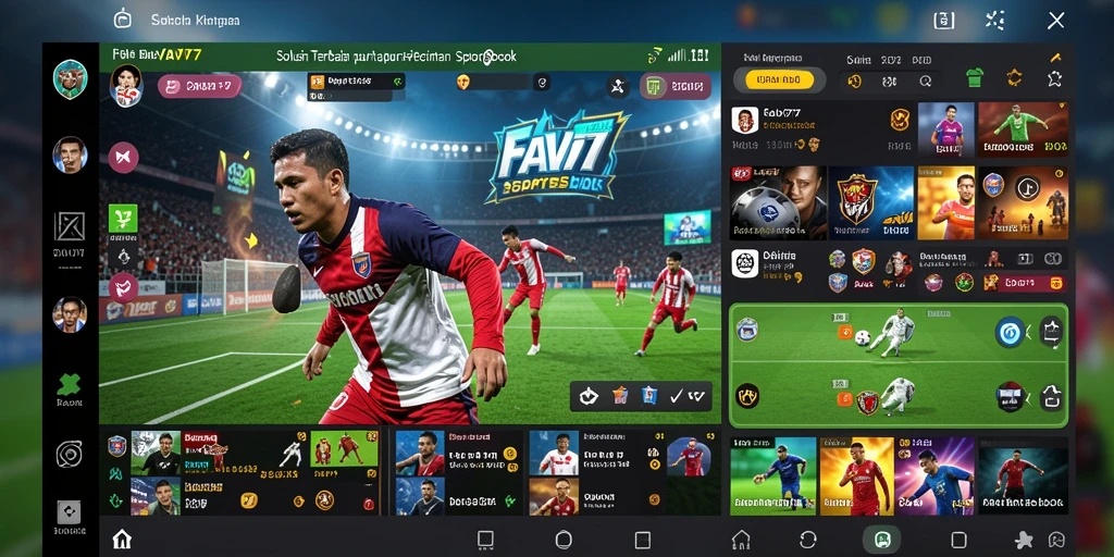 Screenshot FAV77 menampilkan tampilan antarmuka sportsbook yang menarik.