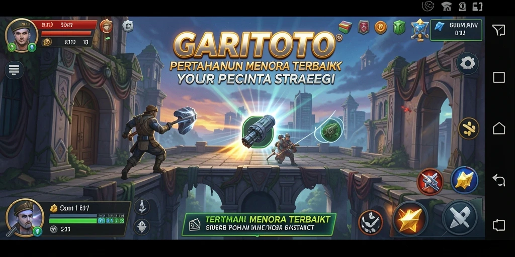 Gameplay menurun dengan strategi pada menara dan musuh.