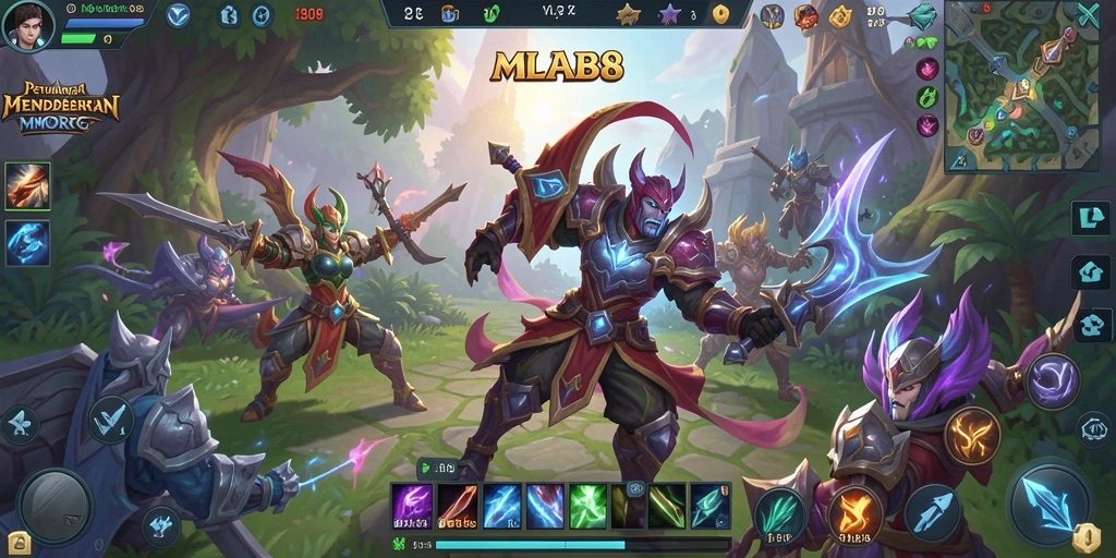 Gameplay MLBB8 yang menampilkan pertarungan seru antar pemain.
