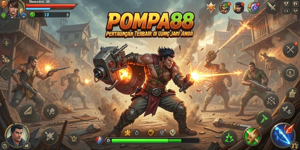 Screenshot POMPA88 menampilkan pertarungan seru dan karakter ikonik.