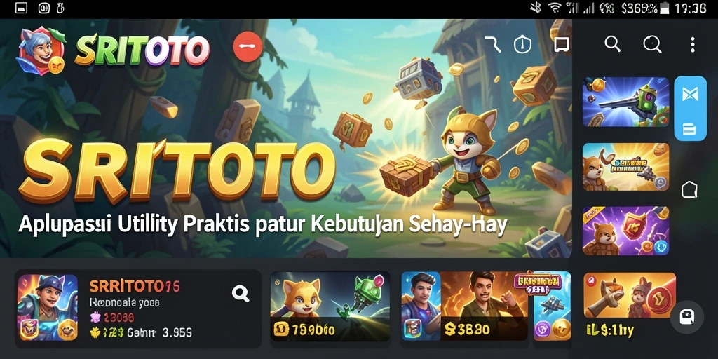 Tampilan antarmuka SRITOTO dengan fitur-fitur utility yang lengkap.